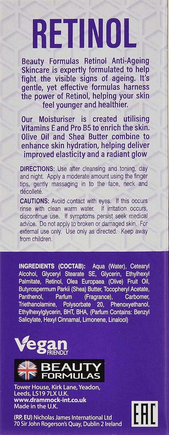 Beauty Formulas Retinol Anti Ageing Moisturiser 75ml - Afro Hair Boutique