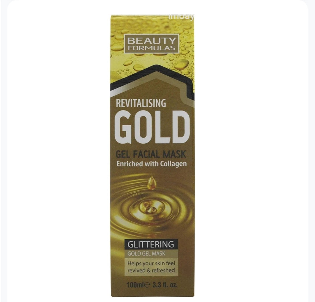 Beauty Formulas Revitalising Gold Gel Facial Mask 100ml