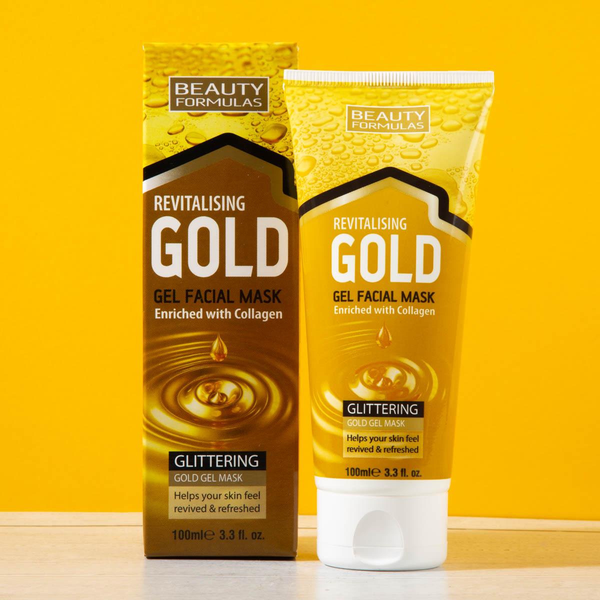 Beauty Formulas Revitalising Gold Gel Facial Mask 100ml