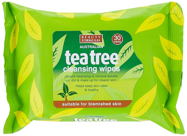 Beauty Formulas Tea Tree Cleansing Wipes 30 Wipes - Afro Hair Boutique