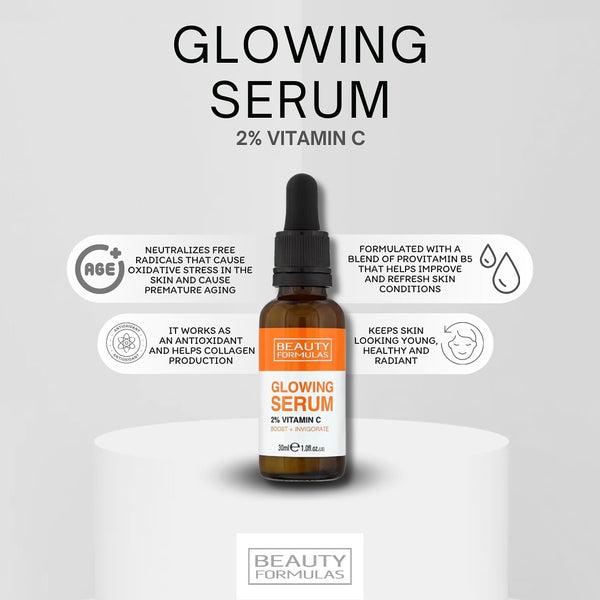 Beauty Formulas Vitamin C Glowing Serum 30ml - Afro Hair Boutique