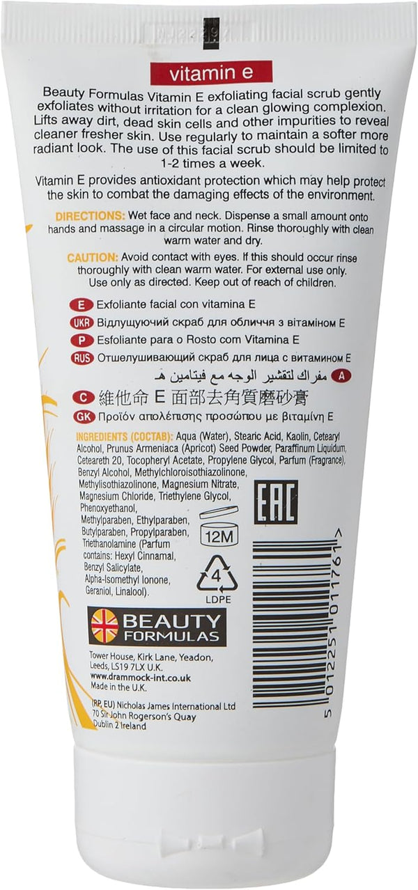Beauty Formulas Vitamin E Exfoliating Facial Scrub 150ml - Afro Hair Boutique
