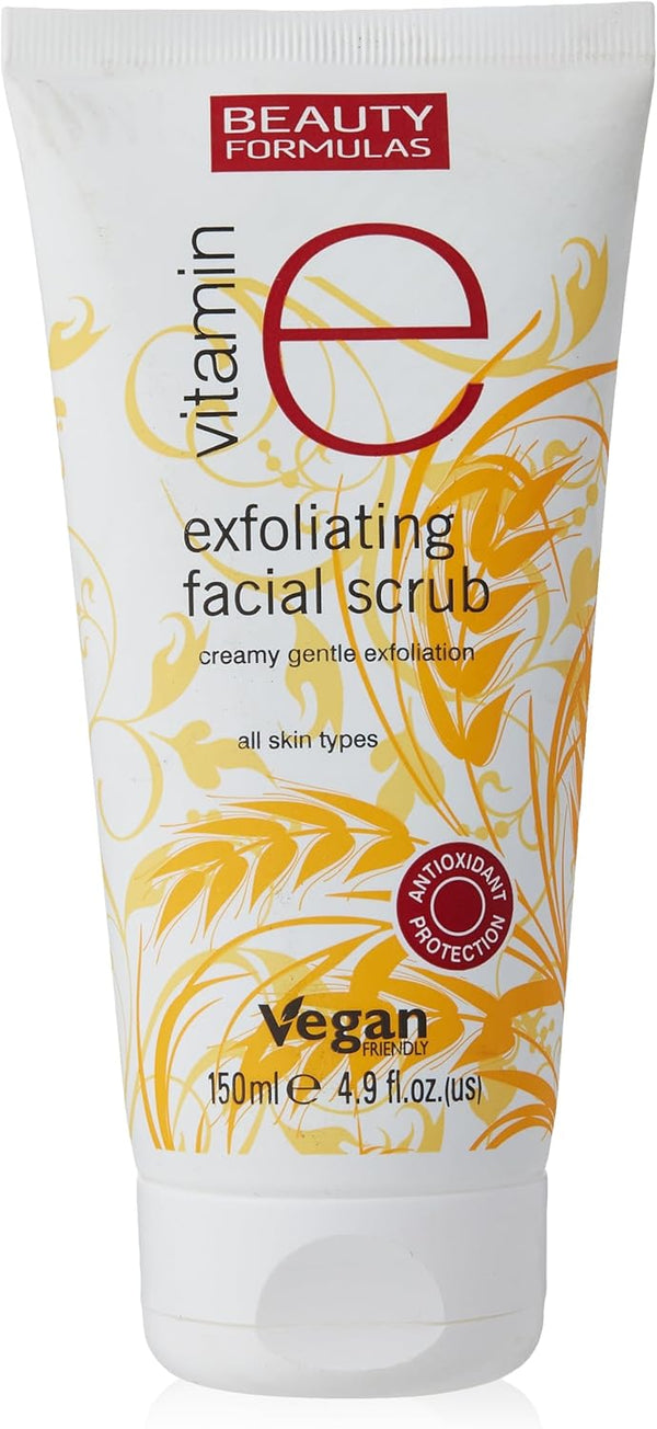 Beauty Formulas Vitamin E Exfoliating Facial Scrub 150ml - Afro Hair Boutique