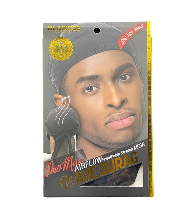 Bee Sales Blackice Professional Pro Max Airflow Mesh Wave Durag BIC301BLA