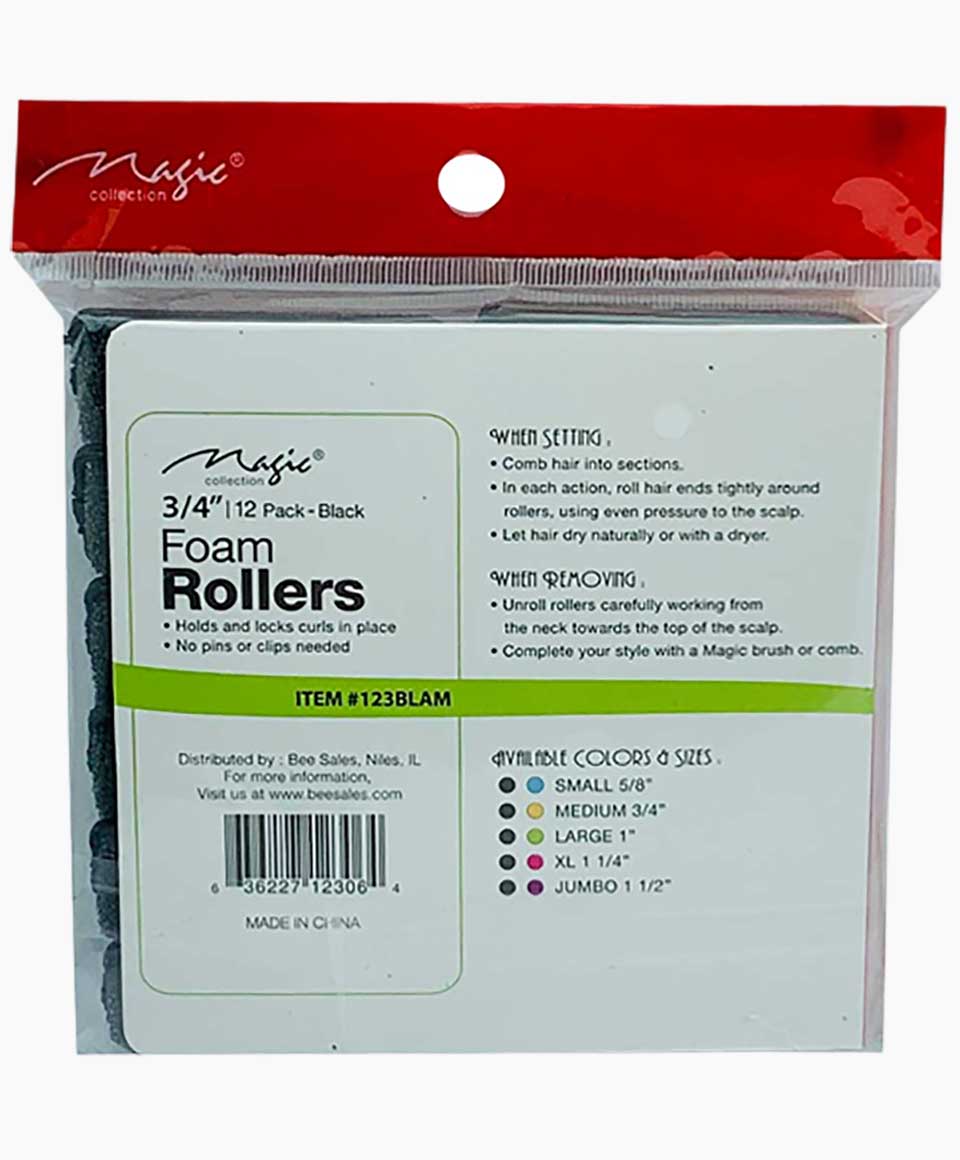 Bee Sales Foam Hair Rollers 123BLAM Medium