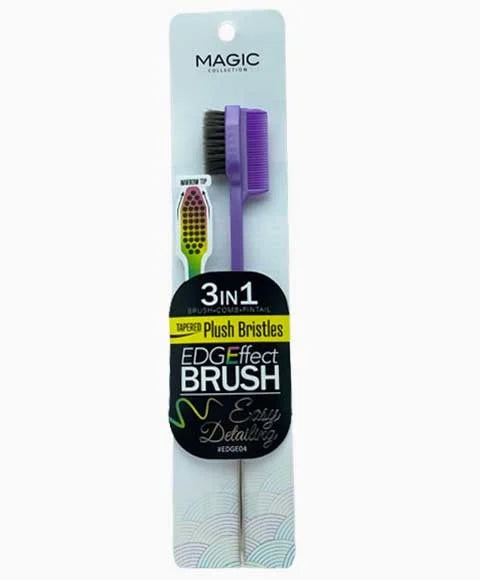 Bee Sales Magic Collection 3 In 1 Edge Effect Brush Plus Bristles EDGE04AST - Afro Hair Boutique