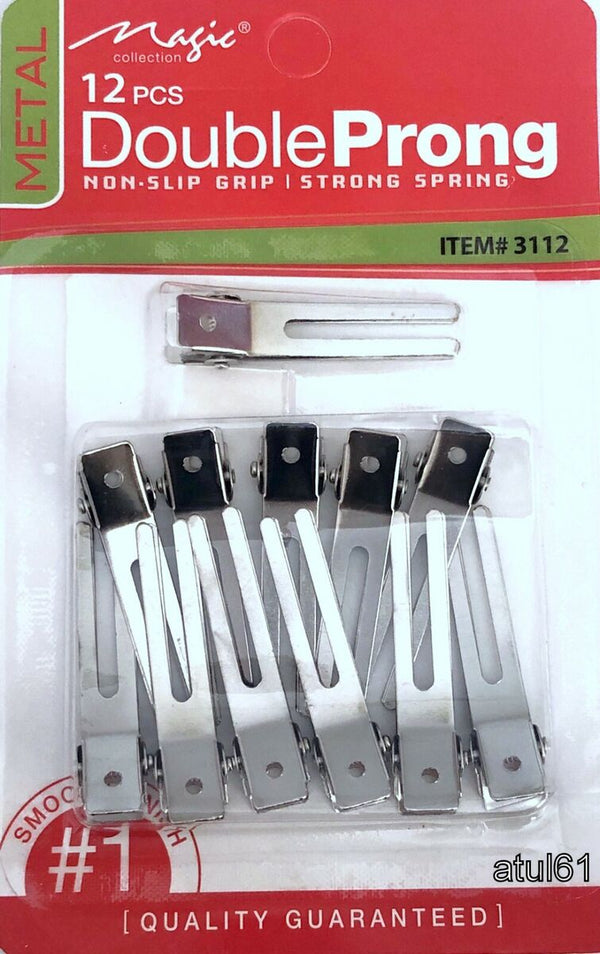 Bee Sales Magic Collection Metal Double Prong Clips 3112