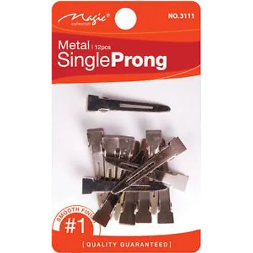 Bee Sales Magic Collection Metal Single Prong Clips 3111