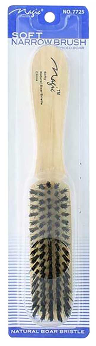 Bee Sales Magic Collection Natural Boar Bristle Soft Narrow Brush 7725 - Afro Hair Boutique
