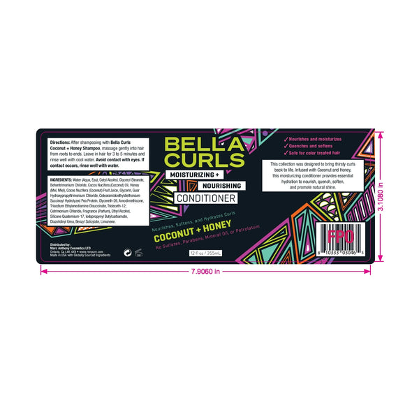 Bella Curls Moisturizing And Nourishing Conditioner 355ml - Afro Hair Boutique
