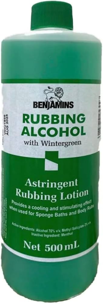 Benjamins Rubbing Alcohol With Wintergreen 250ml - 500ml - Afro Hair Boutique
