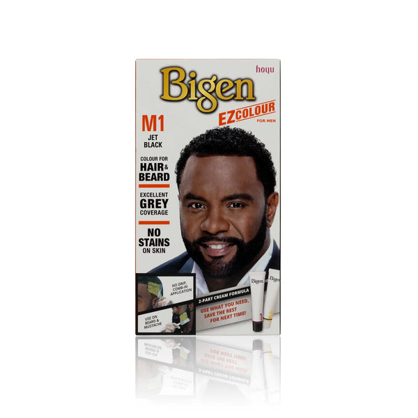 Bigen Men EZ Colour For Beard And Hair M1 Jet Black - Afro Hair Boutique