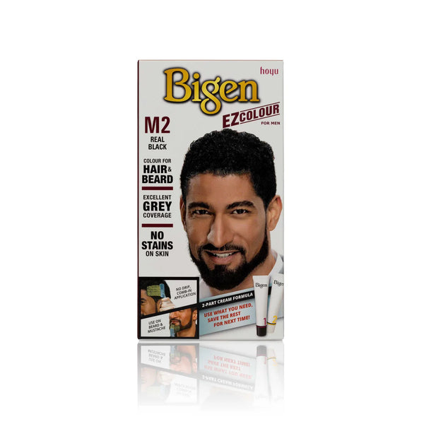 Bigen Men EZ Colour For Beard And Hair M2 Real Black - Afro Hair Boutique