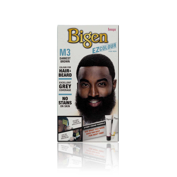 Bigen Men EZ Colour For Hair And Beard M3 Darkest Brown - Afro Hair Boutique