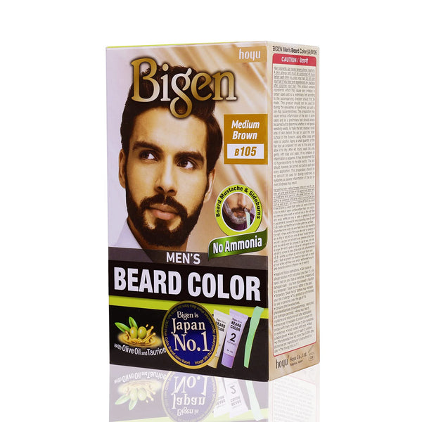 Bigen Mens Beard Colour Medium Brown B105 - Afro Hair Boutique