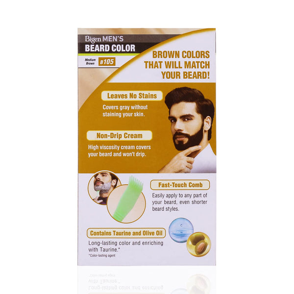 Bigen Mens Beard Colour Medium Brown B105 - Afro Hair Boutique