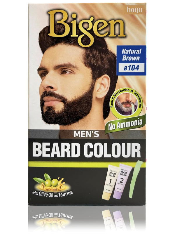 Bigen Mens Beard Colour Natural Brown B104 - Afro Hair Boutique