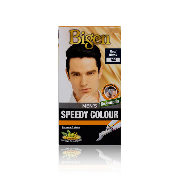 Bigen Mens Speedy Hair Colour Easy & Smooth Application Real Black 100 - Afro Hair Boutique