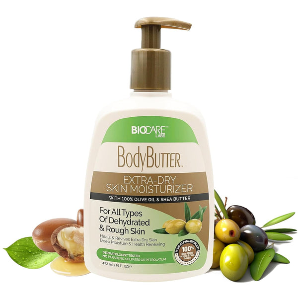 BioCare Naturally Clear Skin Body Butter W Olive Oil & Shea Butter Lotion 473ml