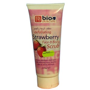 Bio  Skincare Exfoliating Strawberry Face And Body Scrub