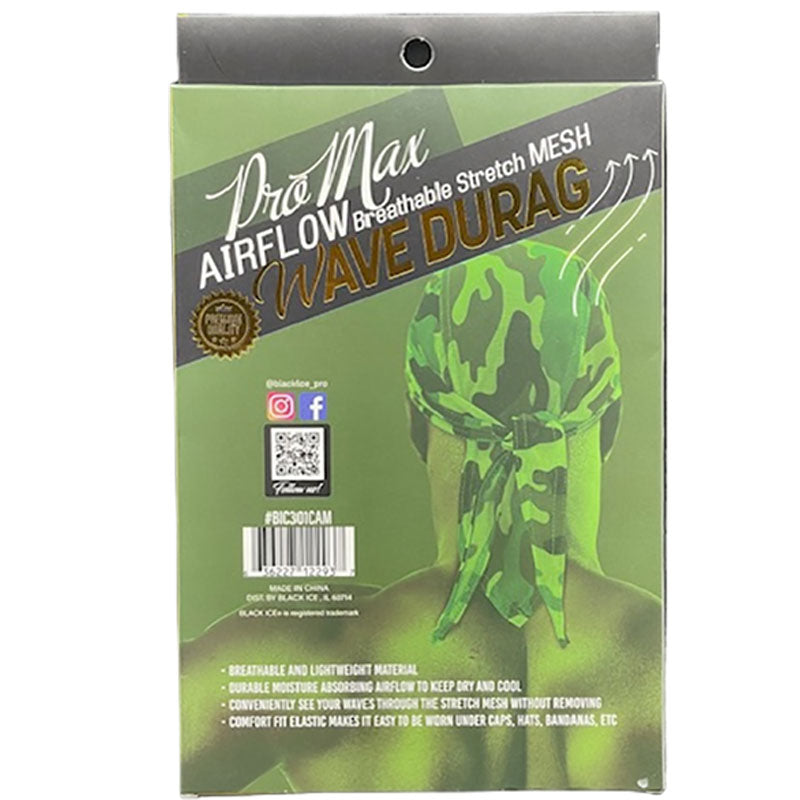 Bee Sales Blackice Professional Pro Max Airflow Mesh Wave Durag BIC301CAM