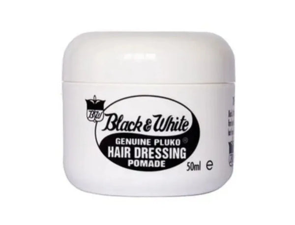 Black&White Hair Dressing Pomade for Long Hold Control Ultra White Blend 200ml - Afro Hair Boutique