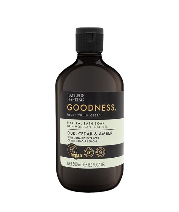 Baylis And Harding  Goodness Oud Cedar And Amber Natural Bath Soak 