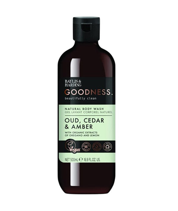 Baylis And Harding  Goodness Oud Cedar And Amber Natural Body Wash