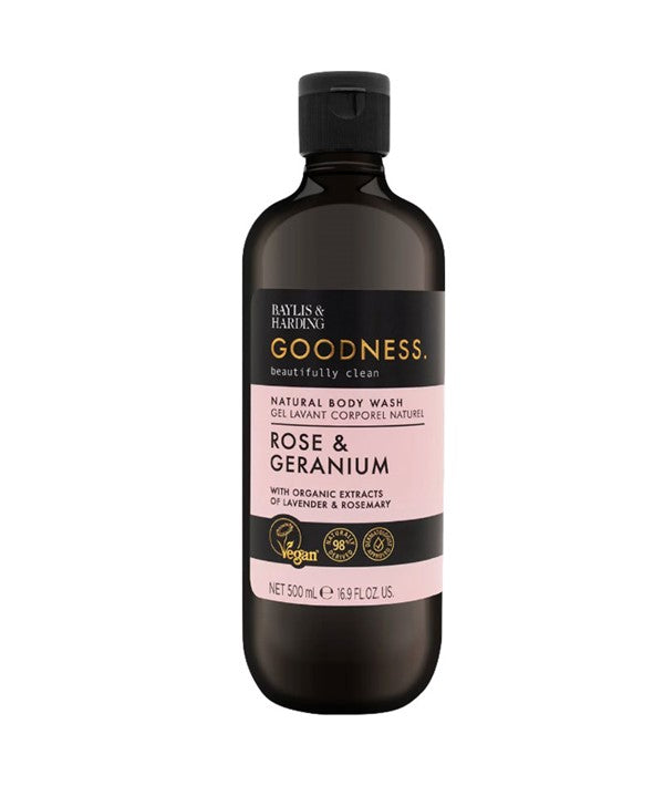 Baylis And Harding  Goodness Rose And Geranium Natural Body Wash