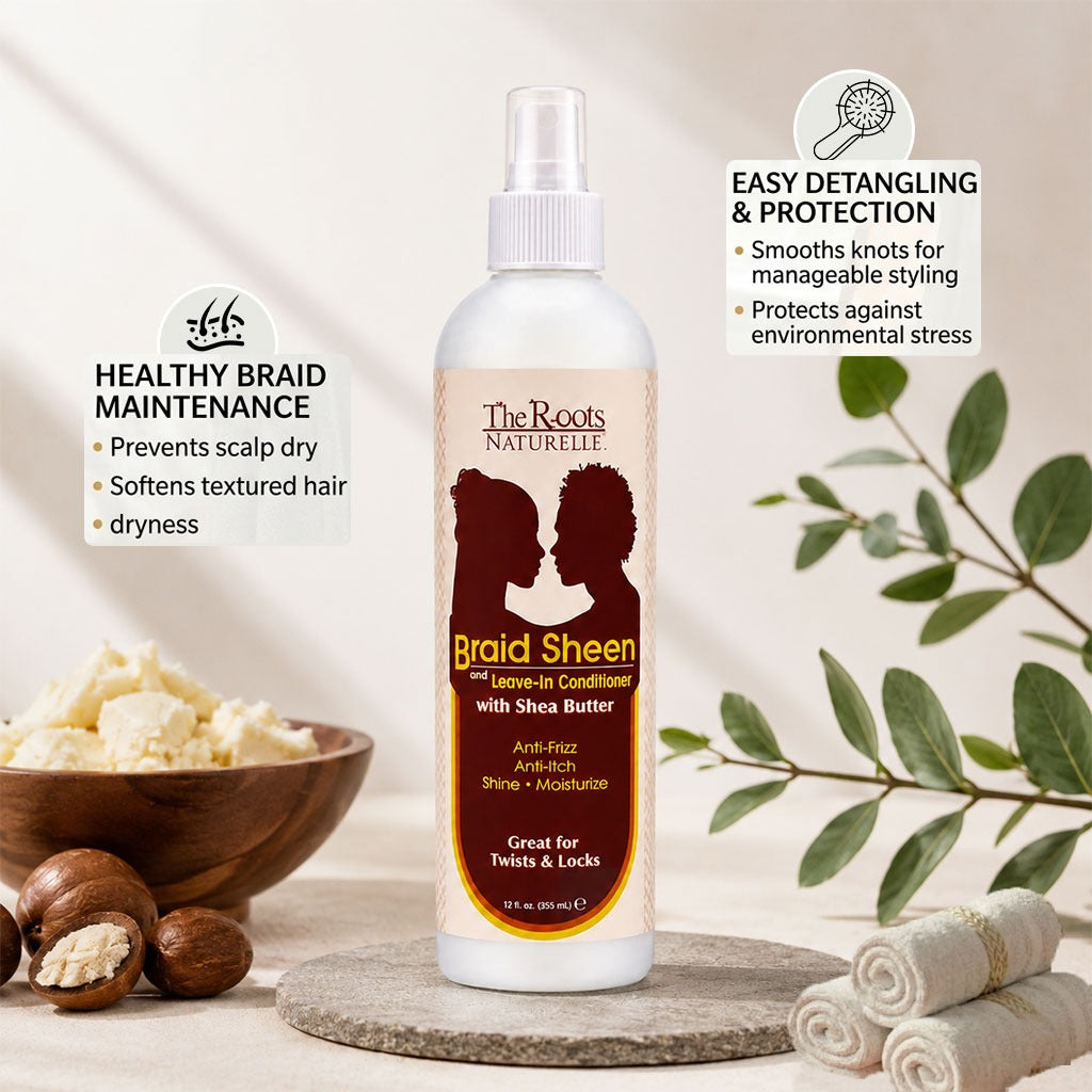 The Roots Naturelle Braid Sheen And Leave In Conditioner With Shea Butter