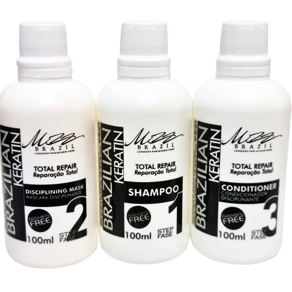 Mizz Brazil | Anti Frizz Shampoo, Conditioner And Hydrating Hair Mask Full Range