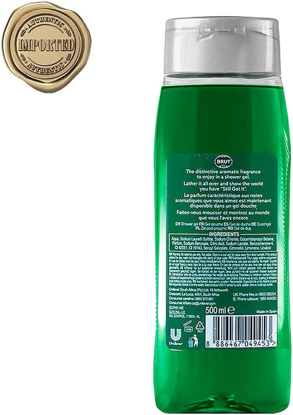 Brut Original All In One Hair And Body Shower Gel 500ml - Afro Hair Boutique
