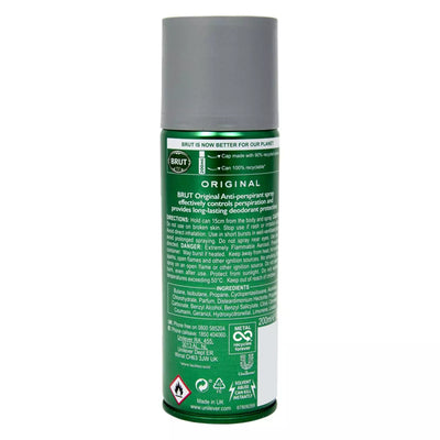 Brut Original Mens Anti-Perspirant 48H Deodorant with Distinctive Fragrance 200ml