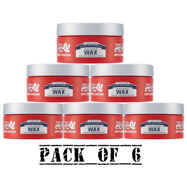 6x Brylcreem Styling Hair Wax Controlled Strong Hold 75ml - Afro Hair Boutique
