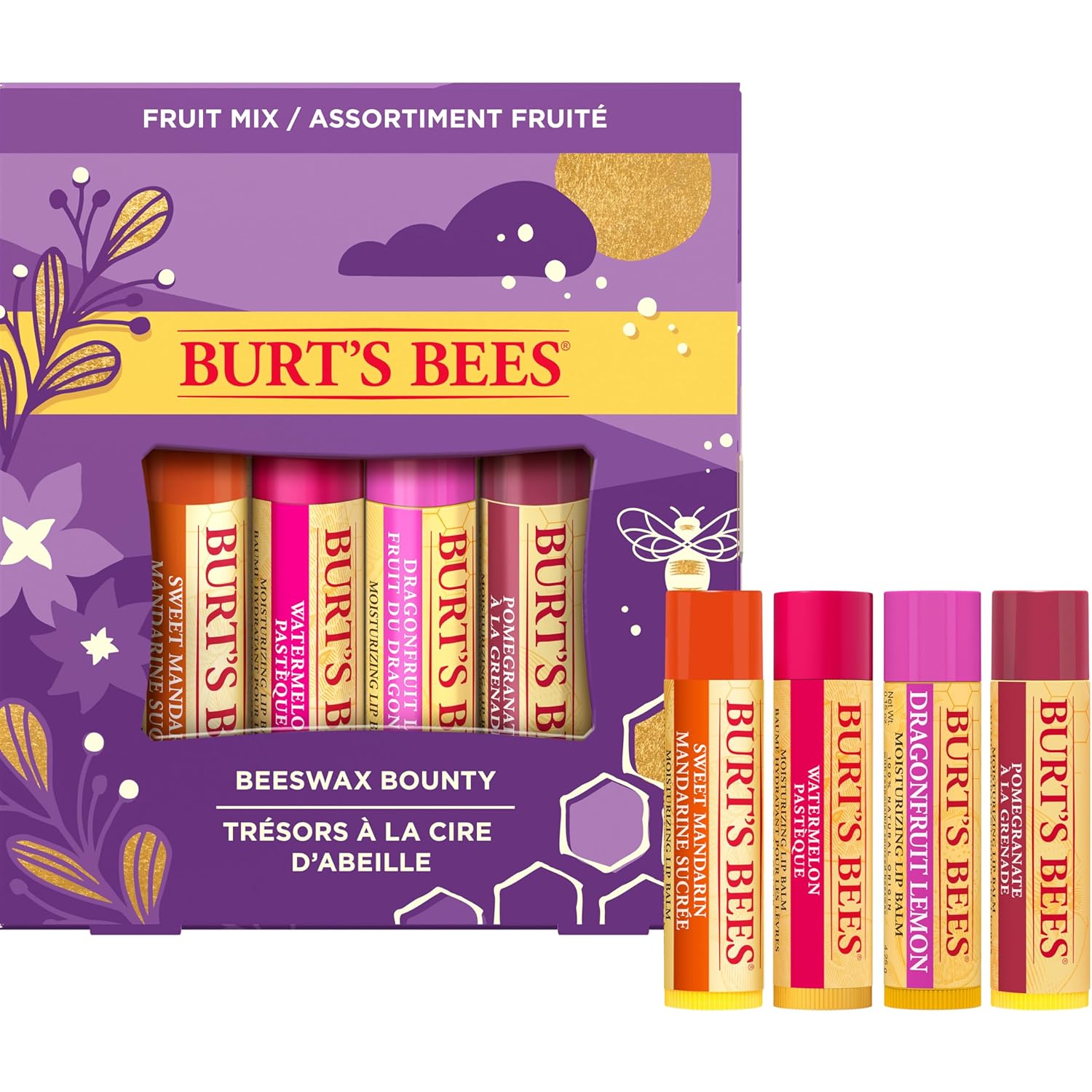 Burts Bees  Beeswax Bounty Fruit Mix Lip Balm