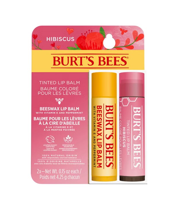 Burts Bees  Hibiscus And Beeswax Tinted Lip Balm Duo