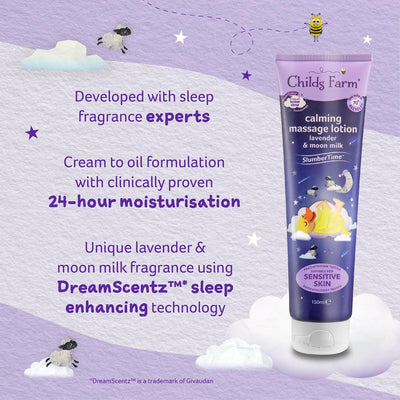 Childs Farm Slumber Time Lavender And Moon Milk Calming Massage Lotion 150ml