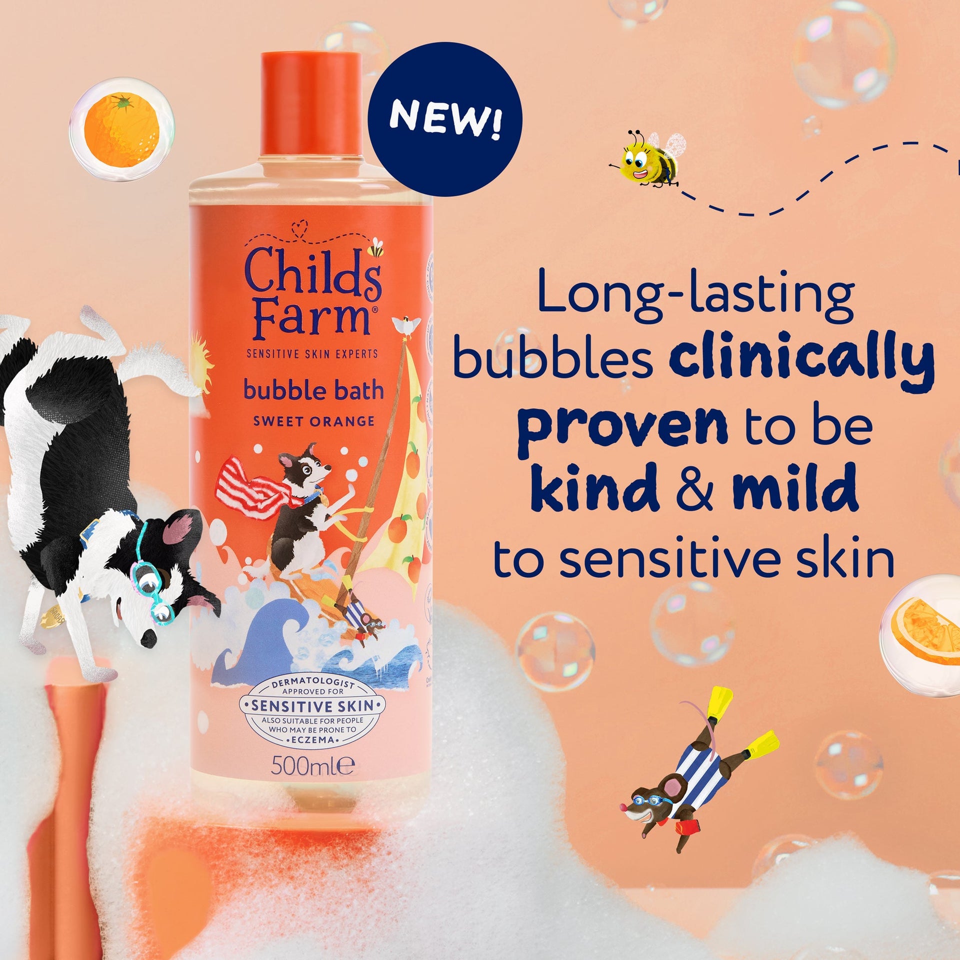 Childs Farm Sweet Orange Bubble Bath 250ml / 500ml