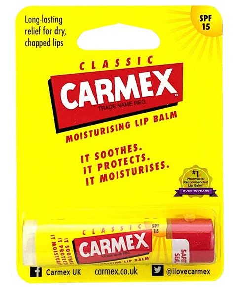 Carma Laboratories Carmex Moisturising Lip Balm Stick Classic
