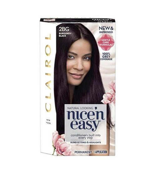 Clairol Nice N Easy Permanent Hair Color 2BG Burgundy Black