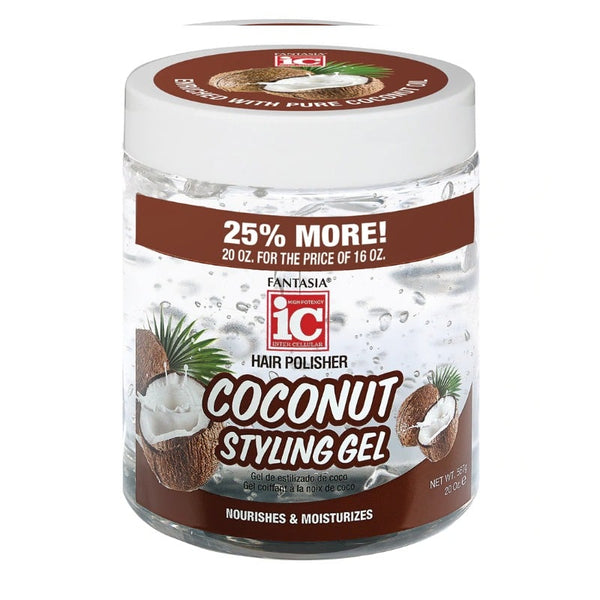 Fantasia Ic Coconut Hair Styling Gel 567g - Afro Hair Boutique