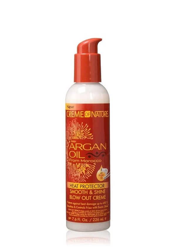 Creme Of Nature Argan Oil Heat Protector Smooth And Shine Blow Out Creme 226ml - Afro Hair Boutique