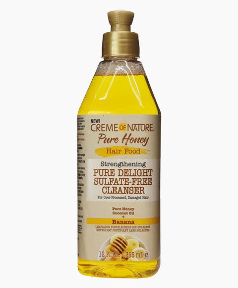 creme of nature Pure Honey Hair Food Strengthening Pure Delight Sulfate Free Cleanser