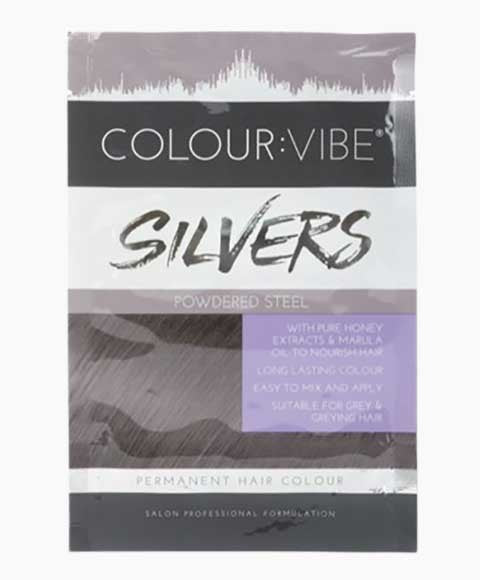 Colour Vibe Silvers Permanent Hair Colour Powdered Steel