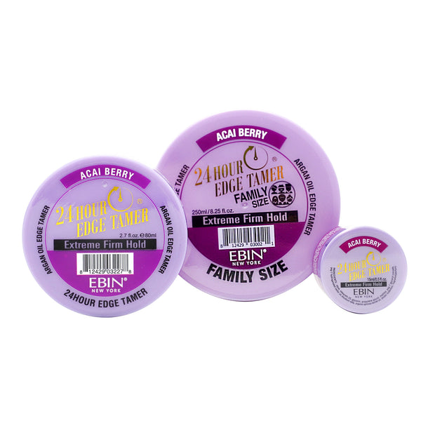 EBIN 24 Hour Acai Berry Extreme Firm Hold Edge Tamer 15ml, 80ml / 250ml - Afro Hair Boutique