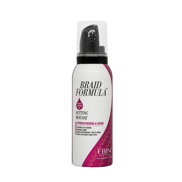EBIN New York Braid Formula Setting Mousse With Sweet Almond Oil 80ml / 354ml - Afro Hair Boutique