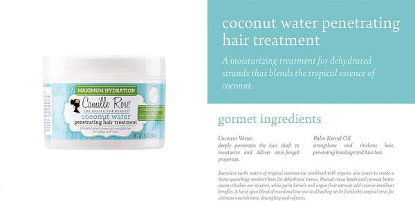 Camille Rose Naturals Penetrating Coconut Water Hair Treatment 240ml - Afro Hair Boutique