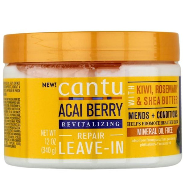 Cantu Acai Berry Shea Butter Revitalizing Repair Leave In Conditioner 340g - Afro Hair Boutique