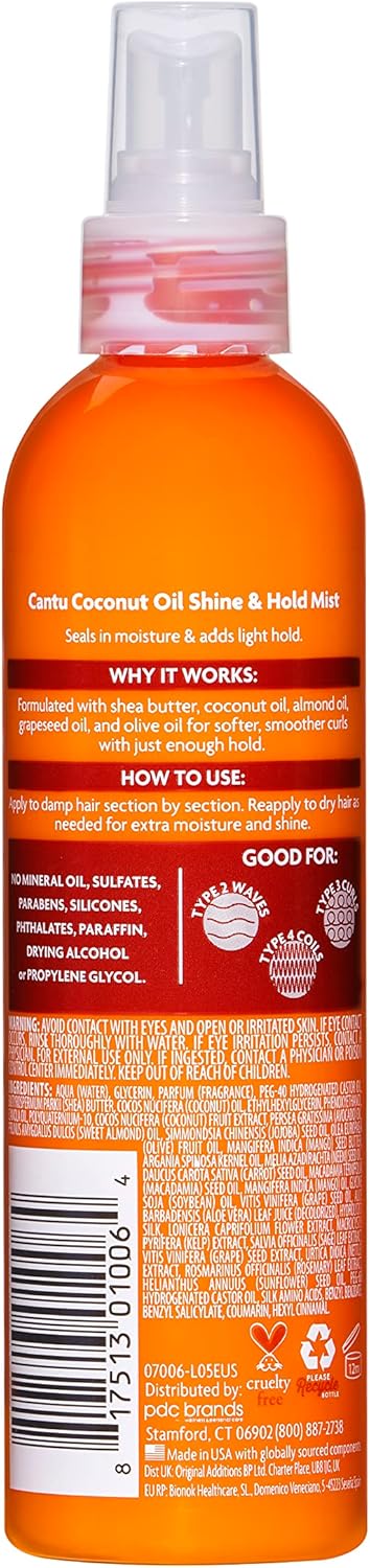 Cantu Coconut Oil Shine And Hold Mist 237ml - Afro Hair Boutique