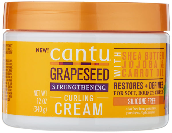 Cantu Grapeseed Strengthening Curling Cream 340g - Afro Hair Boutique